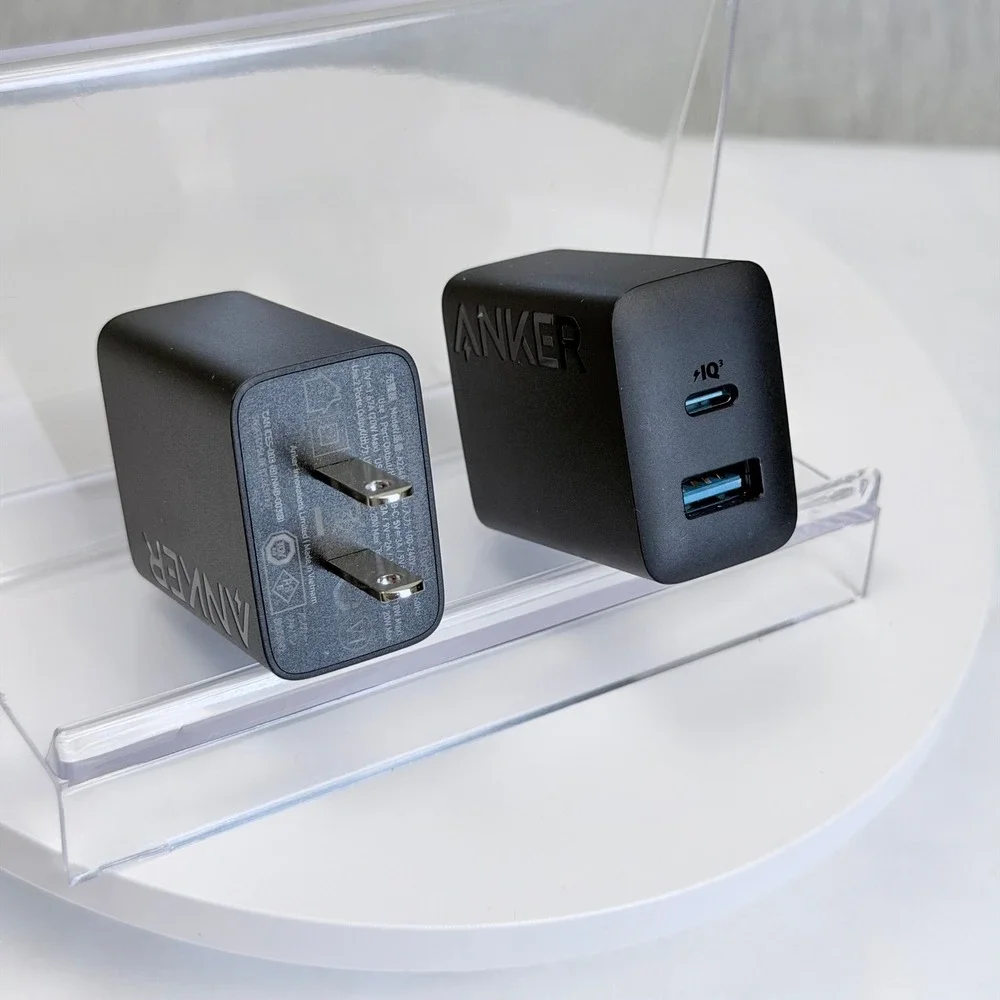 Anker 20W 2-Port Wall Charger 2-Pack with 2 USB-C to USB-C Cables Black B2348